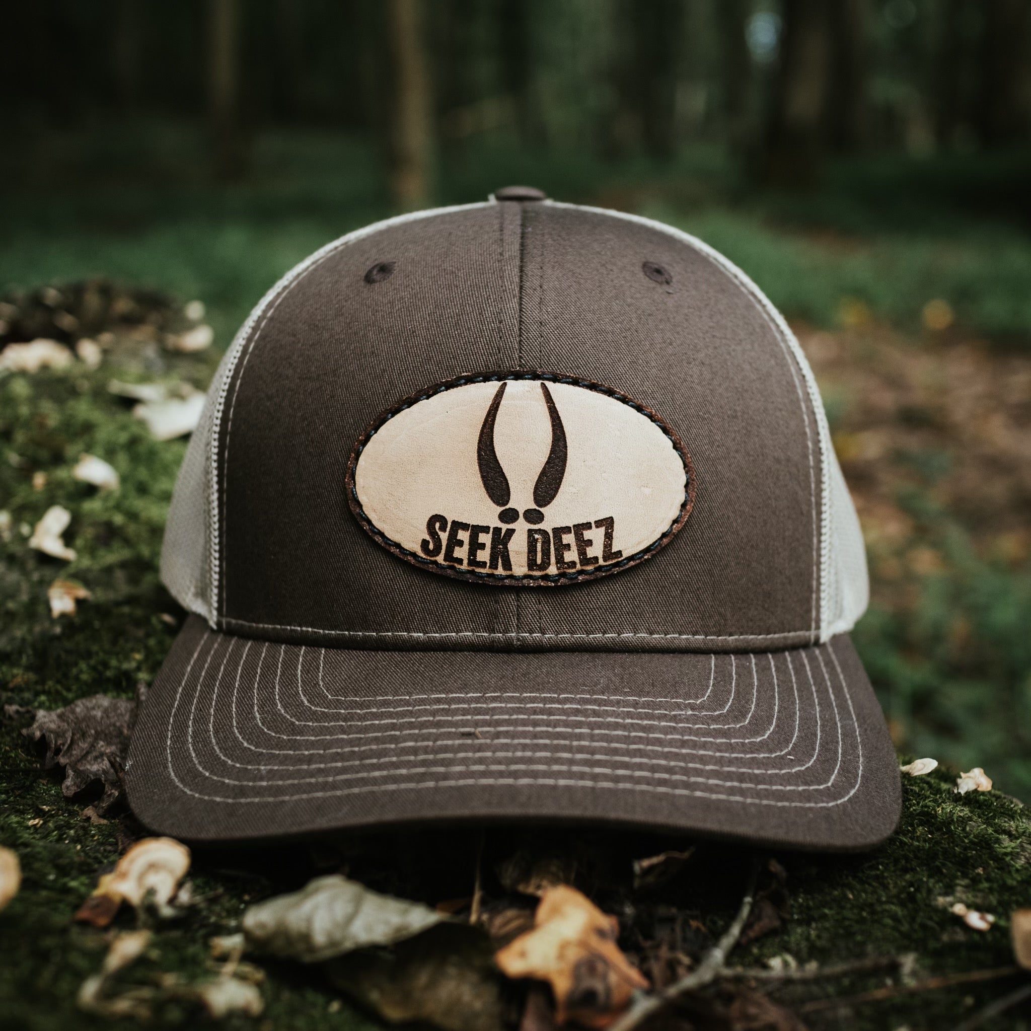 Buck Track Leather Patch Hat 1