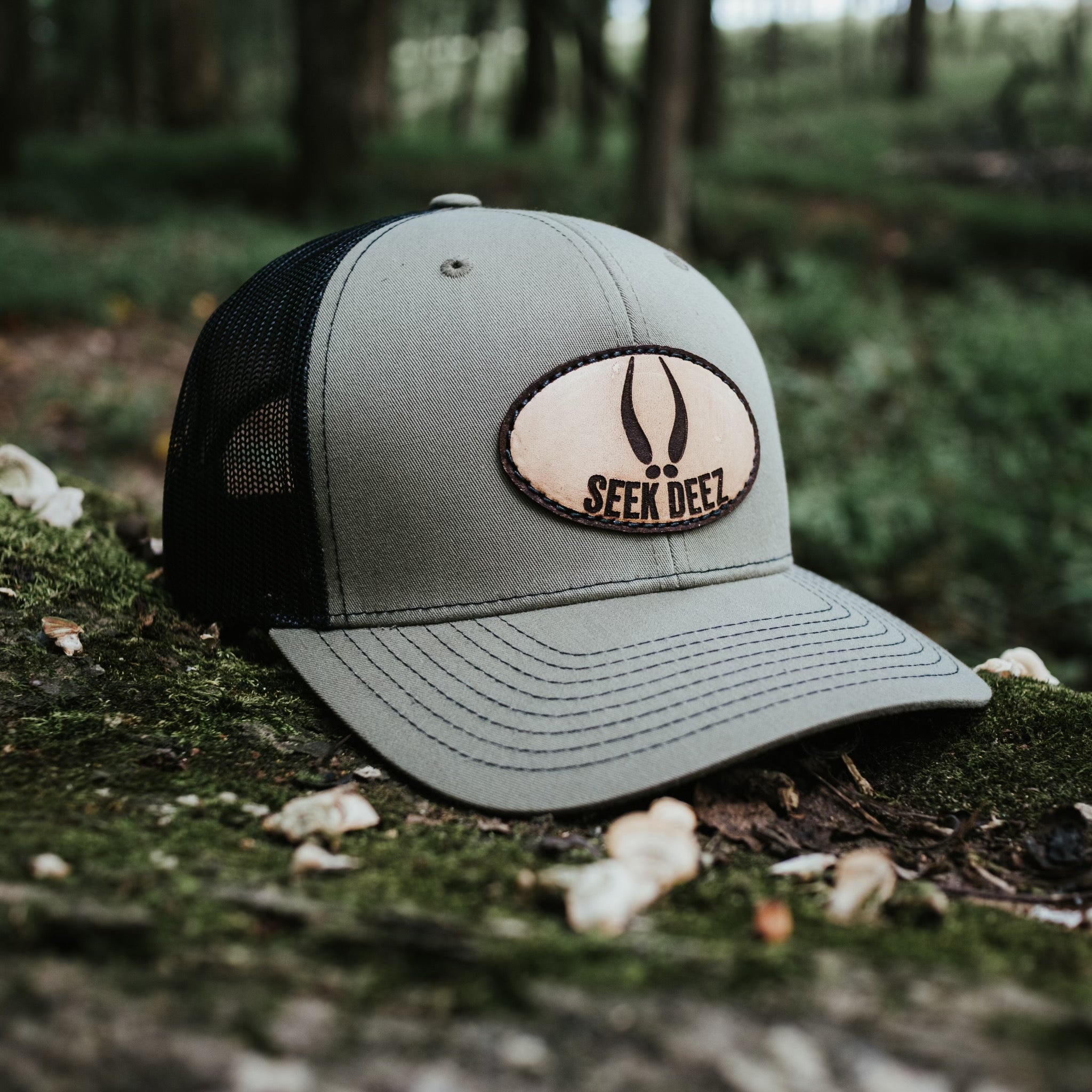 Buck Track Leather Patch Hat 1